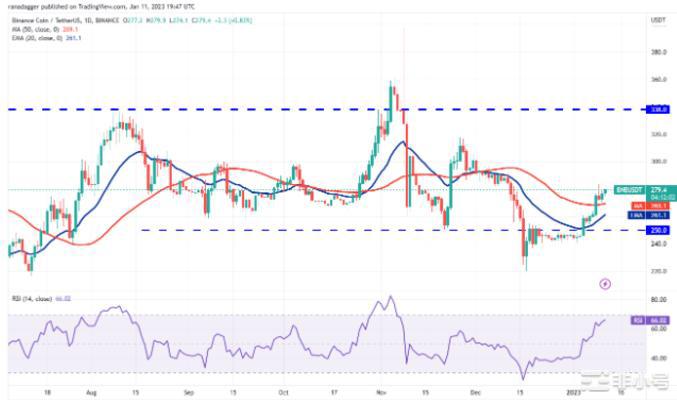 价格分析：BTC、ETH、BNB、DOGE、LTC