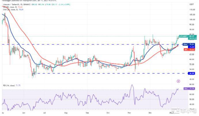 价格分析：BTC、ETH、BNB、DOGE、LTC